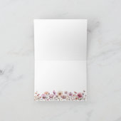 Dusty Pink Wildblume Danke Card - Boho Floral (Innenseite)