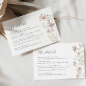 Dusty Pink Wildblume Floral Wedding RSVP Card
