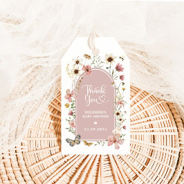 Dusty Pink Wildblume Garden Kinderdusche Favoriten Geschenkanhänger