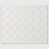 Dusty Pink Wildflower Watercolor Geschenkpapier (Flach)