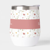 Dusty Pink Wildflower Watercolor Monogram Name (Links)