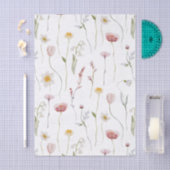 Dusty Pink Wildflower Watercolor Seidenpapier (Handwerk)