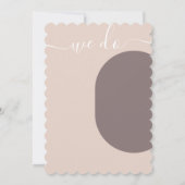 Dusty Pink Wir machen Minimalistische Hochzeit mit Einladung (Rückseite)