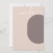 Dusty Pink Wir machen Minimalistische Hochzeit mit Einladung (Rückseite)