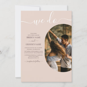 Dusty Pink Wir machen Minimalistische Hochzeit mit Einladung