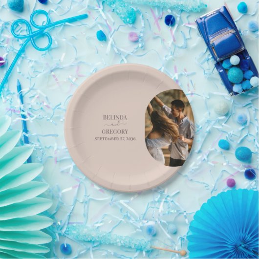 Dusty Pink Wir machen Minimalistische Hochzeit mit Pappteller (Party)