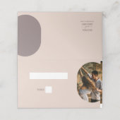 Dusty Pink Wir machen Minimalistische Hochzeit mit Platzkarte (Außenseite Aufgefaltet)