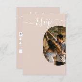 Dusty Pink Wir machen Minimalistische Hochzeit mit RSVP Karte (Vorne/Hinten)