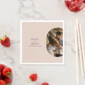 Dusty Pink Wir machen Minimalistische Hochzeit mit Serviette (Beispiel)