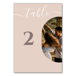 Dusty Pink Wir machen Minimalistische Hochzeit mit Tischnummer