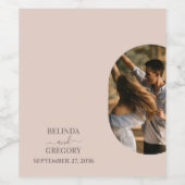 Dusty Pink Wir machen Minimalistische Hochzeit mit Weinetikett (Einzelnes Label)