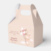 Dusty Pink Woodland Bunny Rabbit Baby Dusche Geschenkschachtel (Rückseite)