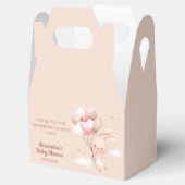 Dusty Pink Woodland Bunny Rabbit Baby Dusche Geschenkschachtel (Geöffnet)