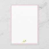 Dusty Pinks Hochzeitkarte Begleitkarte (Rückseite)