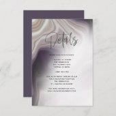 Dusty Plum Agate Details Einladung (Vorne/Hinten)