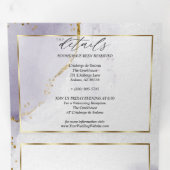 Dusty Plum Lila Dreifach Gefaltete Einladung (Innen Erste Seite)