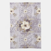 Dusty Plum Lila Floral Kitchtuch Geschirrtuch (Vertikal)