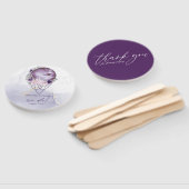 Dusty Plum Lila Full Moon Wasserfarbe Celestie Fächer (Non-assembled)