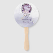 Dusty Plum Lila Full Moon Wasserfarbe Celestie Fächer (Vorderseite)