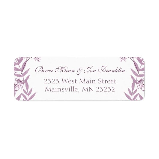 Dusty Plum Lila Wedding Botanical (Vorne)