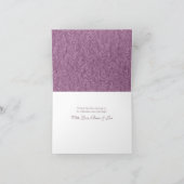 Dusty Plum Lila Wedding Botanical Dankeskarte (Innenseite)