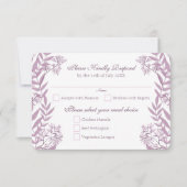 Dusty Plum Lila Wedding Botanical Einladung (Vorderseite)