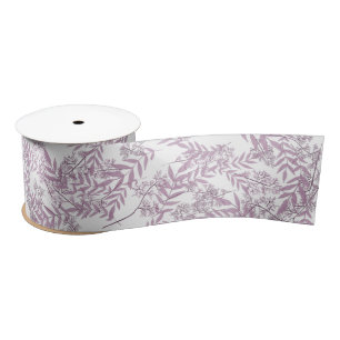 Dusty Plum Lila Wedding Botanical Satinband