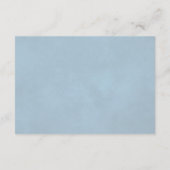 Dusty Powder Blue Rose Elegante Wedding Website Begleitkarte (Rückseite)