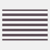 Dusty Pum Polka Dot breit gestreift und fest Geschenkpapier Set (Vorderseite)