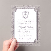 Dusty Purple Catholic Wedding Save the Date Acryleinladungen (Insitu (Handheld))