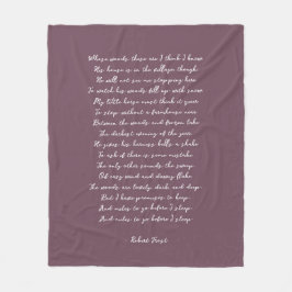 Dusty Purple Custom Poem Song Lyric Quote  Fleecedecke