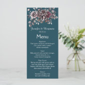 Dusty Purple, Dark Teal, Dusty Lavender Wedding | Menükarte (Stehend Vorderseite)