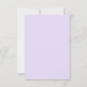 Dusty Purple Flowers Elegant Dreamy Wedding RSVP Karte (Rückseite)