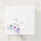 Dusty Purple Flowers Elegante Wedding Vielen Dank Geschenkanhänger (Beispiel)