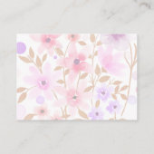Dusty Purple Silver Gray Floral Rustic RSVP Card Begleitkarte (Rückseite)
