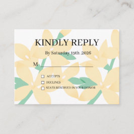 Dusty Purple Silver Gray Floral Rustic RSVP Card Begleitkarte