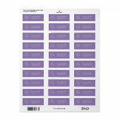 Dusty Purple White Monogram Floral Accent Address (Vorne)