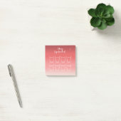 Dusty Red Pink Gradient Water Drink Tracker Post-it Klebezettel (Büro)