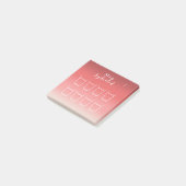 Dusty Red Pink Gradient Water Drink Tracker Post-it Klebezettel (angewinkelt)