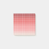 Dusty Red Pink Gradient White Graph Zeilen Post-it Klebezettel (Vorderseite)