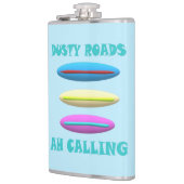 Dusty Road Design blass blau mit Worten Flachmann (Links)