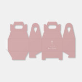 Dusty rosa Cross Baptisse Geschenkschachtel (Ungefaltet)