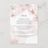 Dusty rosa Orchideenfarben Hochzeitsdetails Begleitkarte (Vorderseite)
