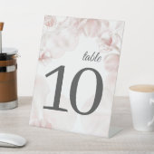Dusty rosa Orchideenfarben Hochzeitsdetails Sockelschild (In SItu)