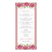 Dusty rosa Rosa Blume BUDGET Hochzeitskarte Werbekarte (Vorne)