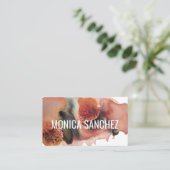 Dusty rosa schicke abstrakte, moderne Visitenkarte (Stehend Vorderseite)