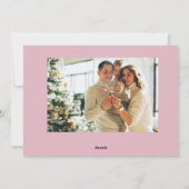 Dusty rosa Weihnachtsbaumen 5-Foto Feiertagskarte (Rückseite)