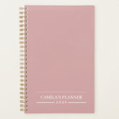 Dusty Rose 2026 Planner | Custom Name & Year Planer (Vorderseite)