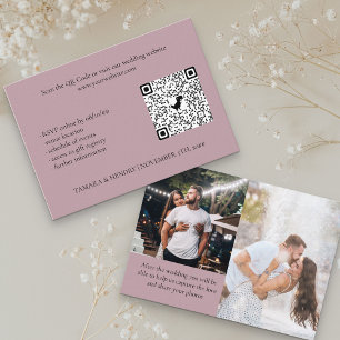 Dusty Rose 2 Foto Online UAWG QR Code Hochzeit Begleitkarte