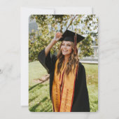 Dusty Rose 4 Foto Collage Grad Ankündigung (Rückseite)